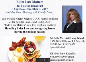 Elder Law matters breakfast