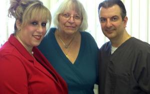 An elderly woman with her dentist and elder law attorney, Melissa Negrin-Wiener