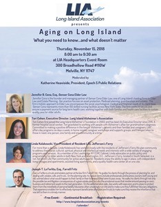 Aging on Long Island event flyer