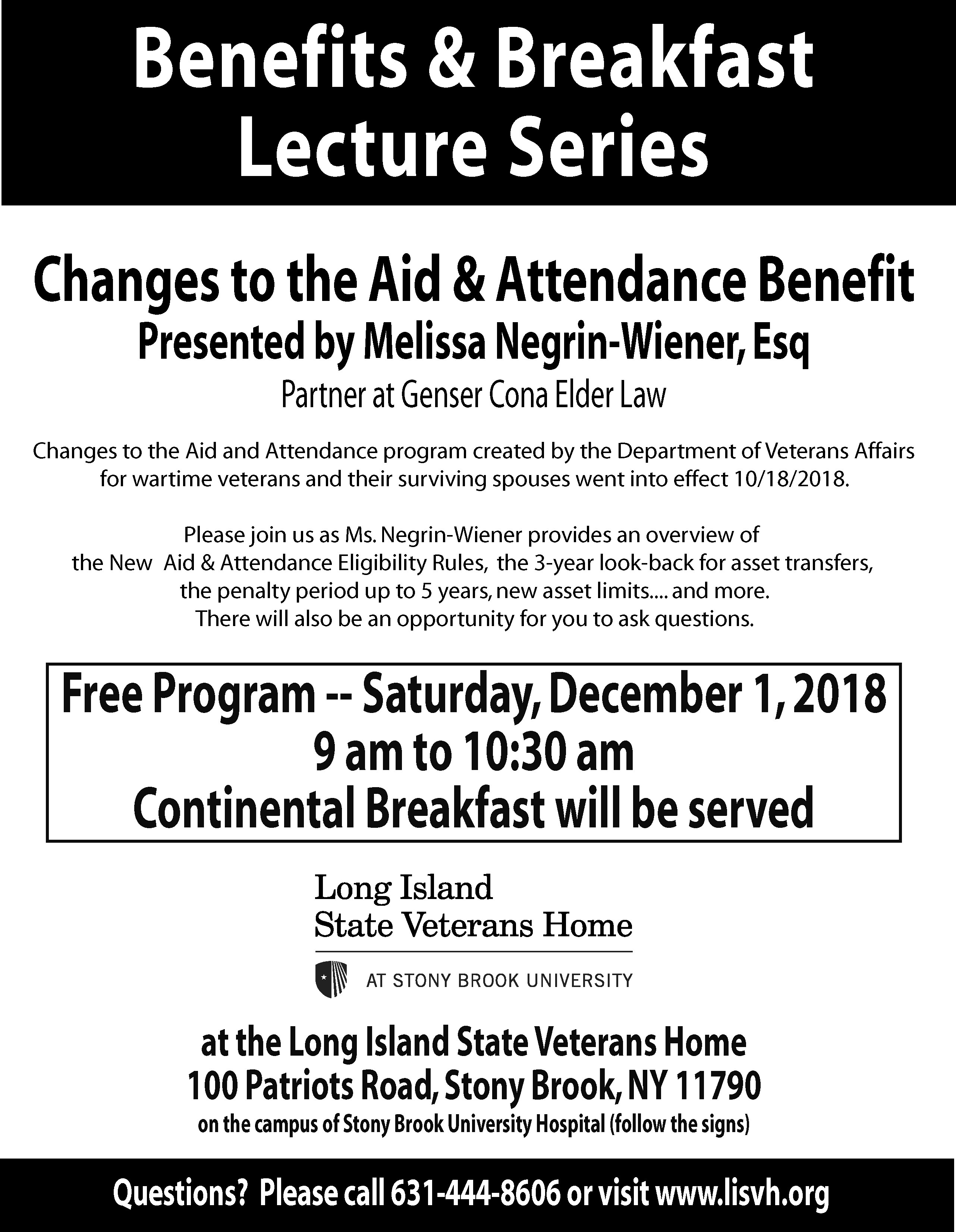 veterans aid and attendance seminar flyer