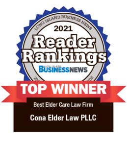 Cona Elder Law rated as the Top Winner for best elder care law firm in Long Island Business News